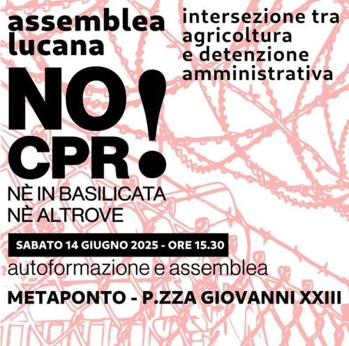 Assemblea lucana NO CPR a Metaponto