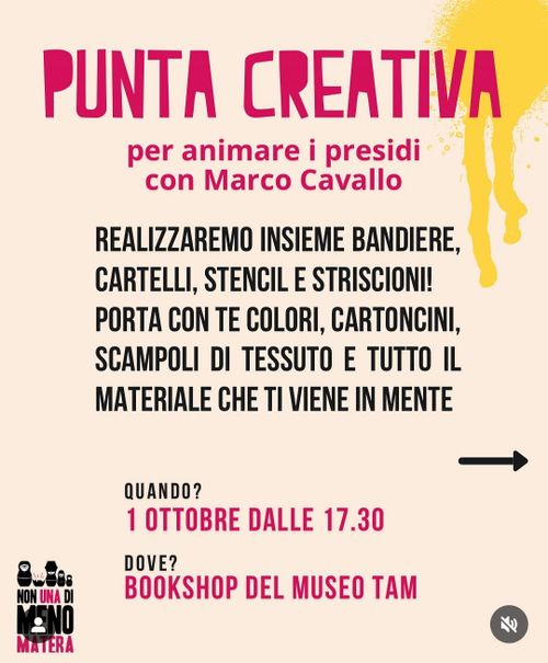 Punta Creativa per animare i presidi di Marco Cavallo