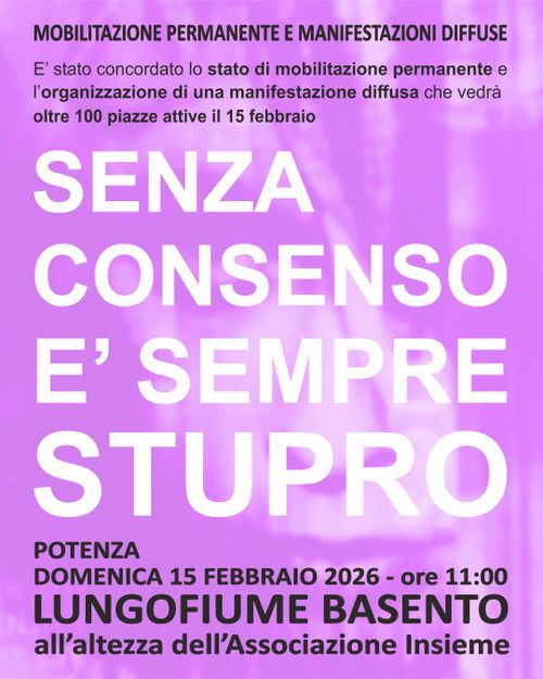 Senza Consenso é sempre stupro - mobilitazione permanente