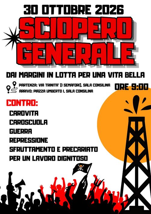 SCIOPERO GENERALE CONTRO CAROVITA – DAI MARGINI IN LOTTA PER UNA VITA BELLA!